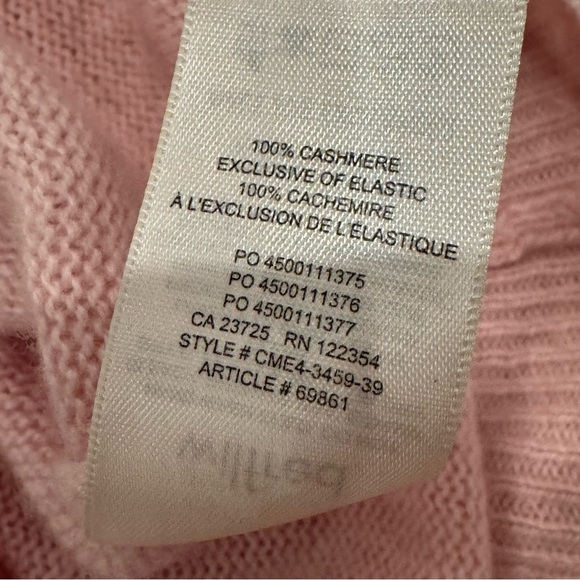 Aritzia Wilfred Cyprie 100% Cashmere Sweater Turtleneck Light Pink Size XS - Picture 11 of 11